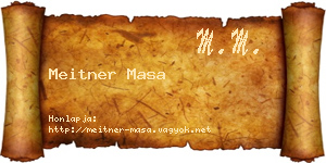 Meitner Masa névjegykártya